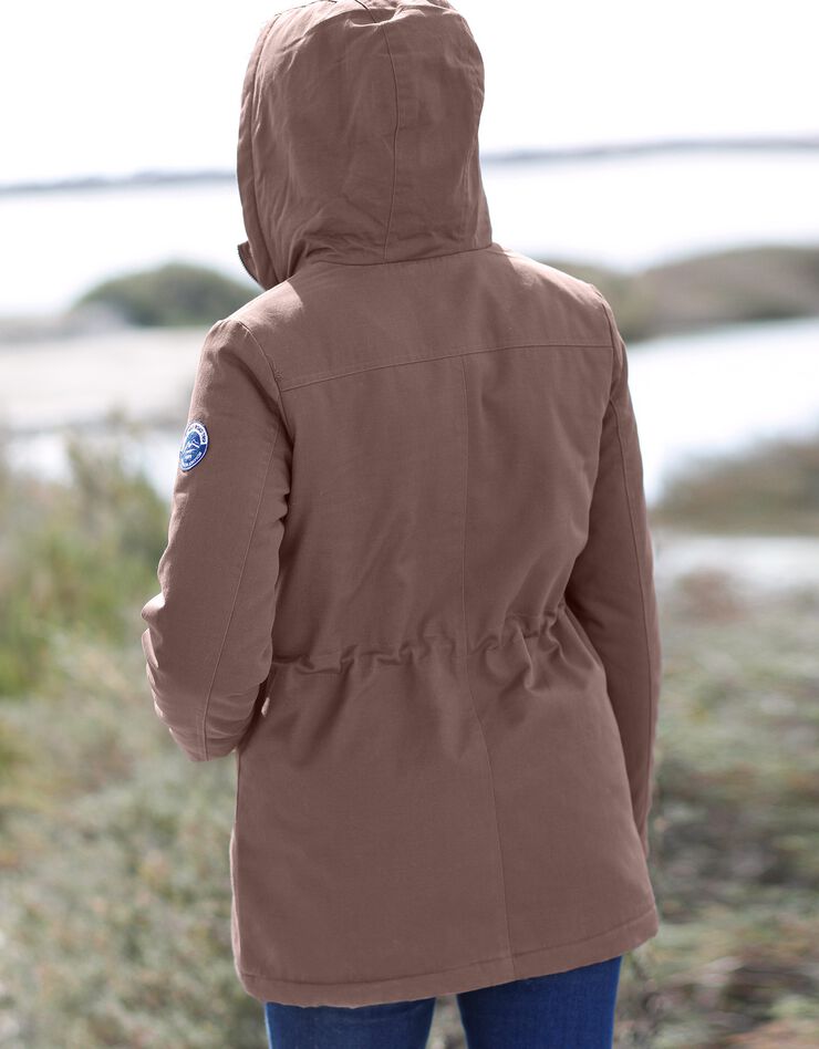 Parka déperlante doublée maille polaire (taupe) Parka déperlante doublée maille polaire (taupe)
