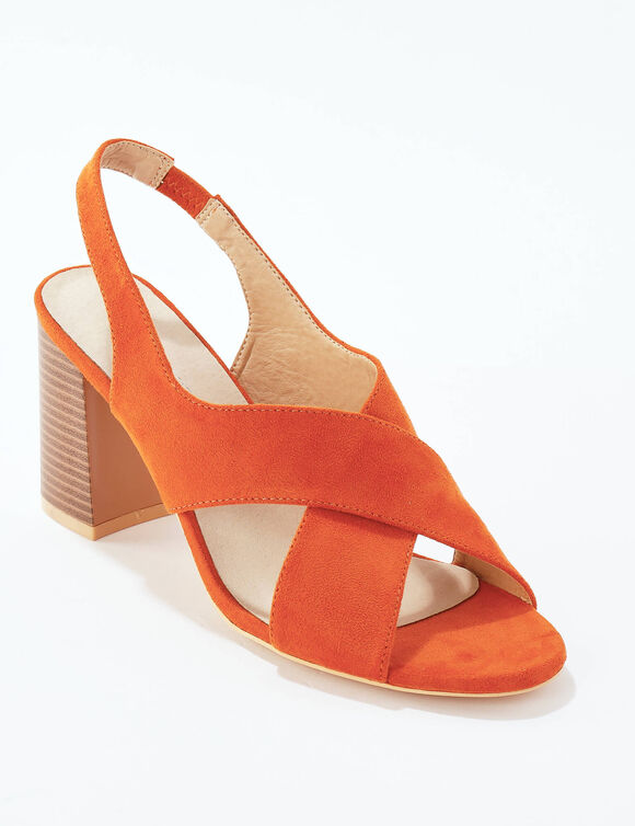 Sandales croisées à talon (terracotta)
