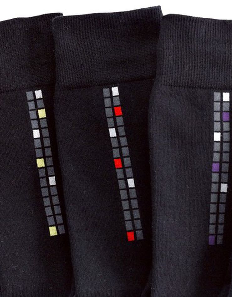 Mi-chaussettes motif carreaux - lot de 5 paires (vifs)