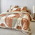 Linge de lit imprimé Alex coton (caramel)