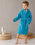 Peignoir enfant éponge bouclette à capuche (turquoise)