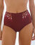 Gainette microfibre tulle brodé Caminata (prune)