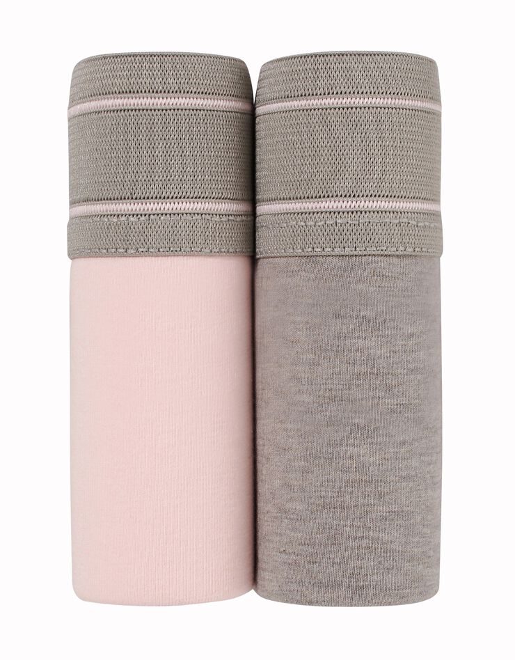 Brassière sport sans armatures - lot de 2 (rose + gris chiné) Brassière sport sans armatures - lot de 2 (rose + gris chiné)