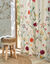 Rideau coton lin base fleurie (vert / orange)