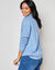 Pull col zippé, maille anglaise (bleu chiné)