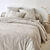 Linge de lit imprimé Marie coton (beige)