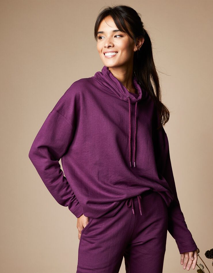 Sweat molleton gratté (prune) Sweat molleton gratté (prune)