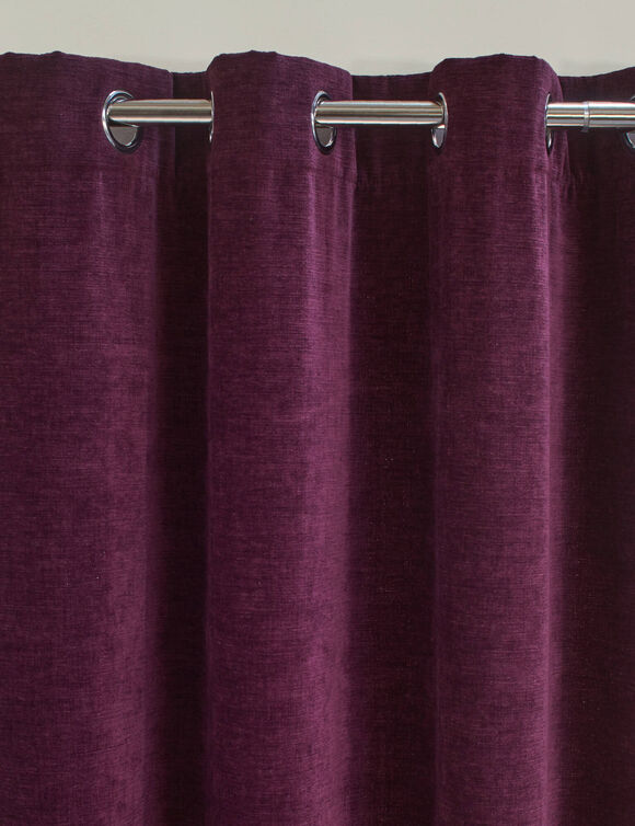 Rideau en fil effet chenille (figue)