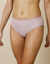 Culotte microfibre et tulle plumetis effet seconde peau forme midi Paia - lot de 2  (rose grisé)