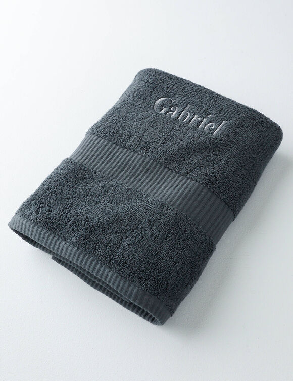 Collection serviettes de bain unies &agrave; personnaliser - gamme premium 640g/m&sup2; (carbone)