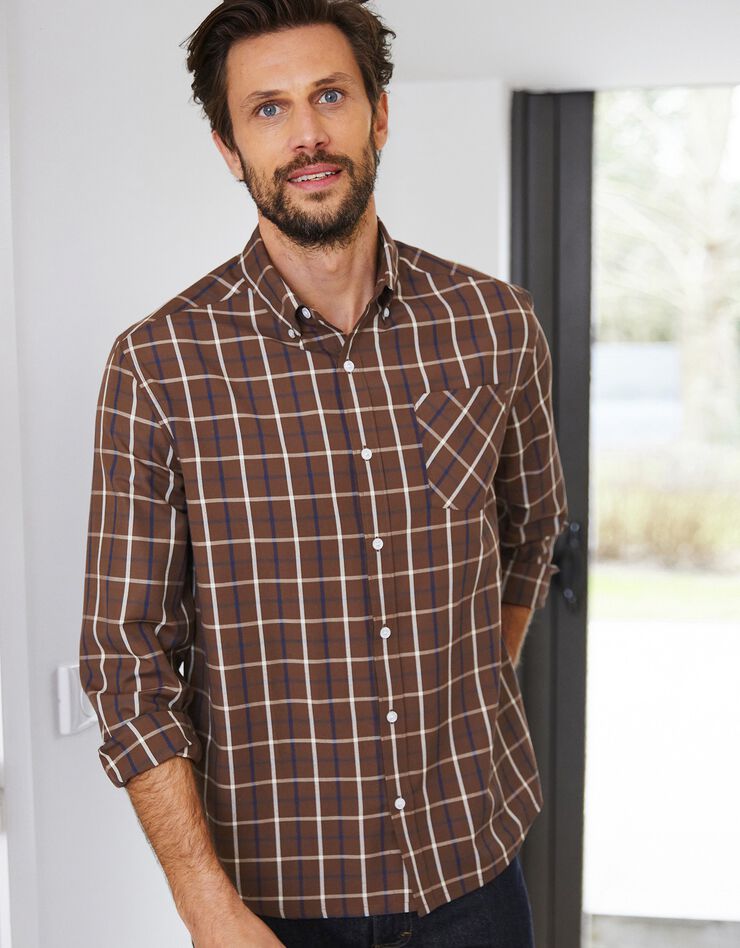 Chemise manches longues à carreaux (cuivre) Chemise manches longues à carreaux (cuivre)