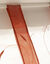 Store fine broderie feuilles (terracotta / blanc)