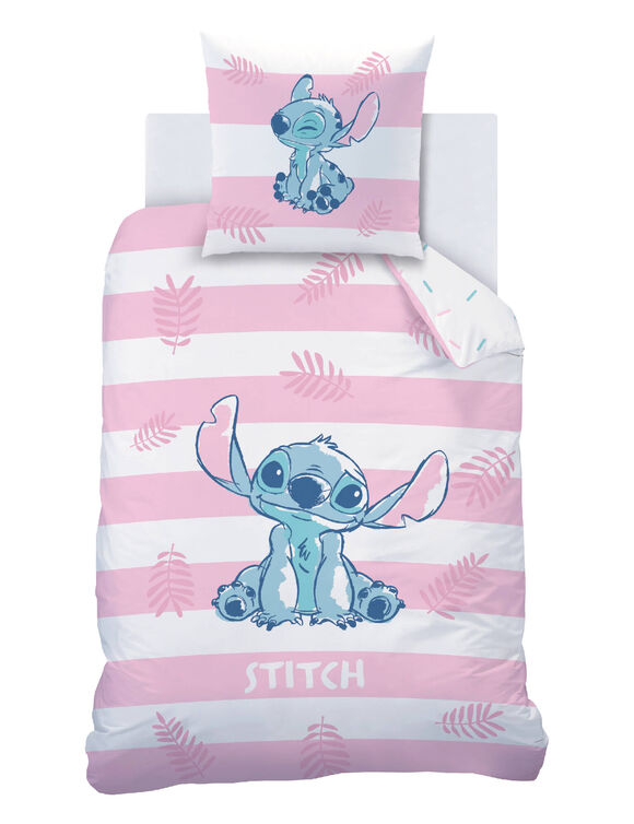 Parure de lit Stitch® - coton (bleu / rose)