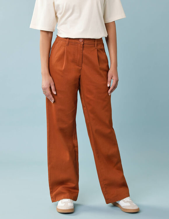 Pantalon coupe large, Sp&eacute;cial Petites (noisette)