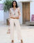 Pantalon couleur coupe large 5 poches (naturel)