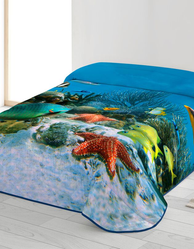 Couette microfibre fond marin 200 g/m² (multicolore)
