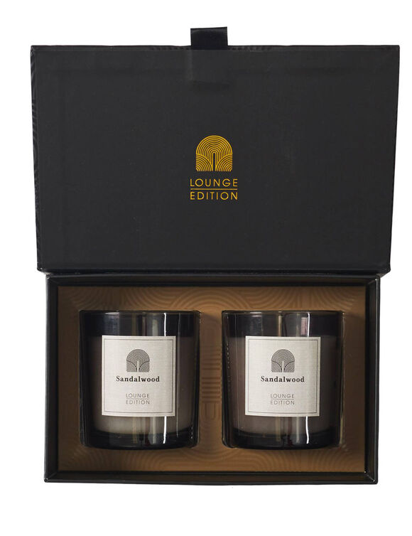 Coffret de 2 bougies parfum&eacute;es (noir)