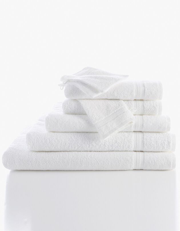 Eponge unie 420 g/m2 confort moelleux (blanc)