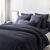 Linge de lit uni - polyester-coton 57 fils/cm&sup2; (bleu encre)