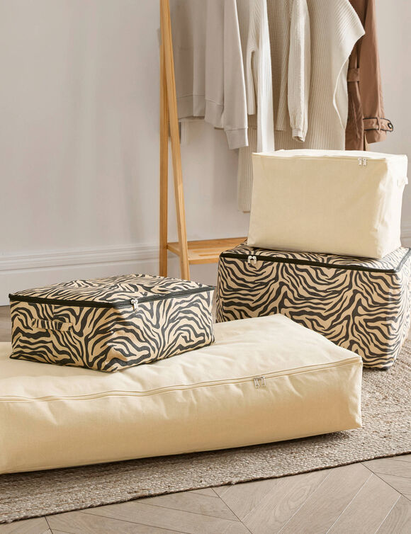 Housse de rangement zipp&eacute;e taille S beige (beige)
