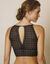 Brassière dos nageur en dentelle stretch ultra féminine - sans armatures (noir)