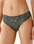 Slip dentelle unie Arum (vert foncé)