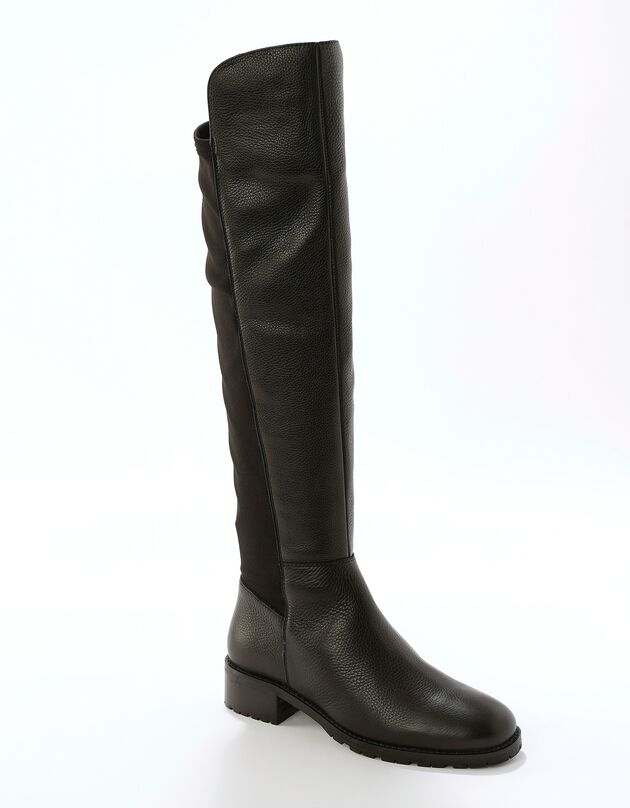 Bottes cuir à enfiler (noir)