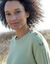 Pull col rond, maille fantaisie (tilleul)