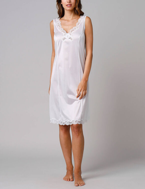 Fond de robe antistatique (blanc)