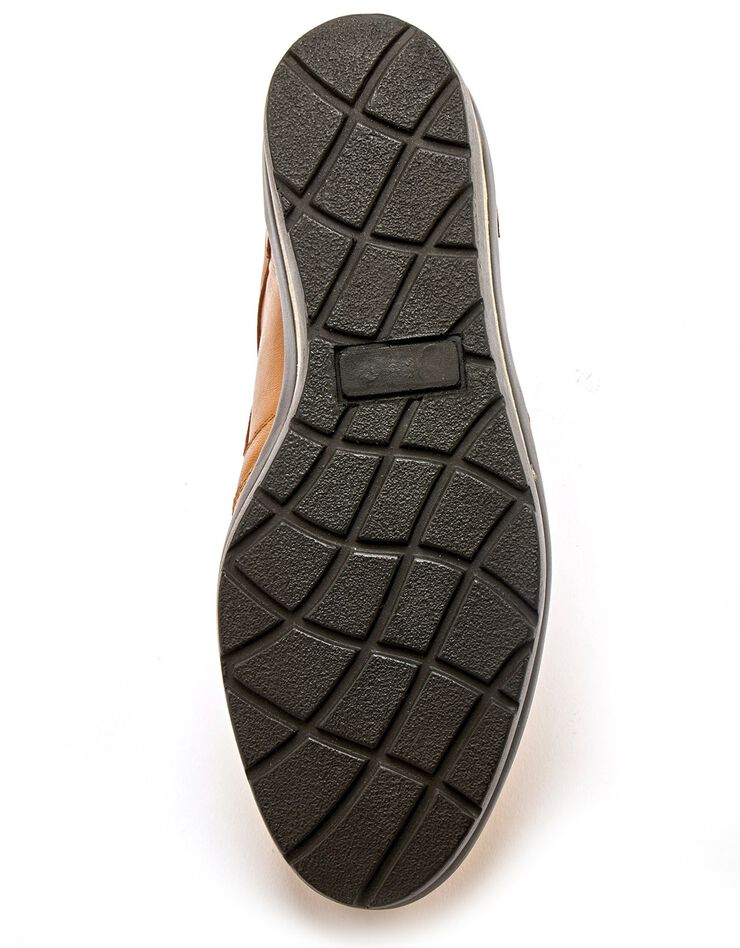 Derbies largeur confort en cuir détails métallisés (caramel) Derbies largeur confort en cuir détails métallisés (caramel)
