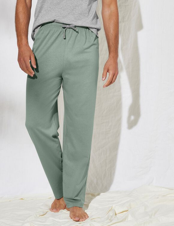 Pantalon pyjama uni vert (vert)