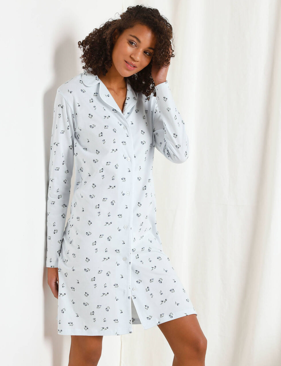 Robe Chemise Longue Femme – Manches Longues, Col Boutonné – Armée Verte – Taille UK 10
