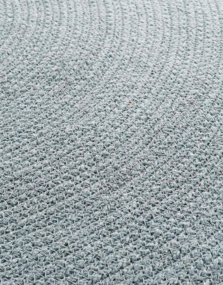 Tapis rond finition pompons gris/rose (gris)