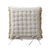 Galette de chaise carrée rayée à franges - lot de 2 (beige)