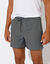 Short toile ceinture élastiquée (gris)