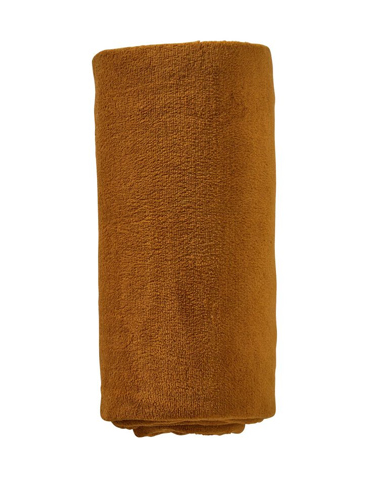 Plaid polaire microfibre toucher peluche (bronze)