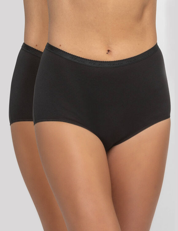 Culotte coton biologique(**) forme maxi - lot de 2 (noir)