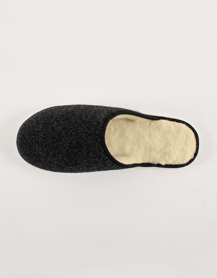 Mules homme silencieuses fourrées laine (gris) Mules homme silencieuses fourrées laine (gris)