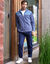 Pantalon loisirs molleton, bas resserrés (marine) Pantalon loisirs molleton, bas resserrés (marine)