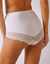 Culotte taille haute microfibre et dentelle - sculptante (nude)