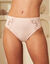 Culotte brod&eacute;e forme midi coton uni Olbia - lot de 2 (poudre)