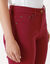 Pantalon 7/8&egrave;me fusel&eacute; stretch uni (rouge fonc&eacute;)