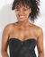 Maillot de bain 1 pièce bustier Solaro uni , bretelles amovibles (noir)