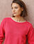 Pull col bateau, maille moelleuse (rose vif)