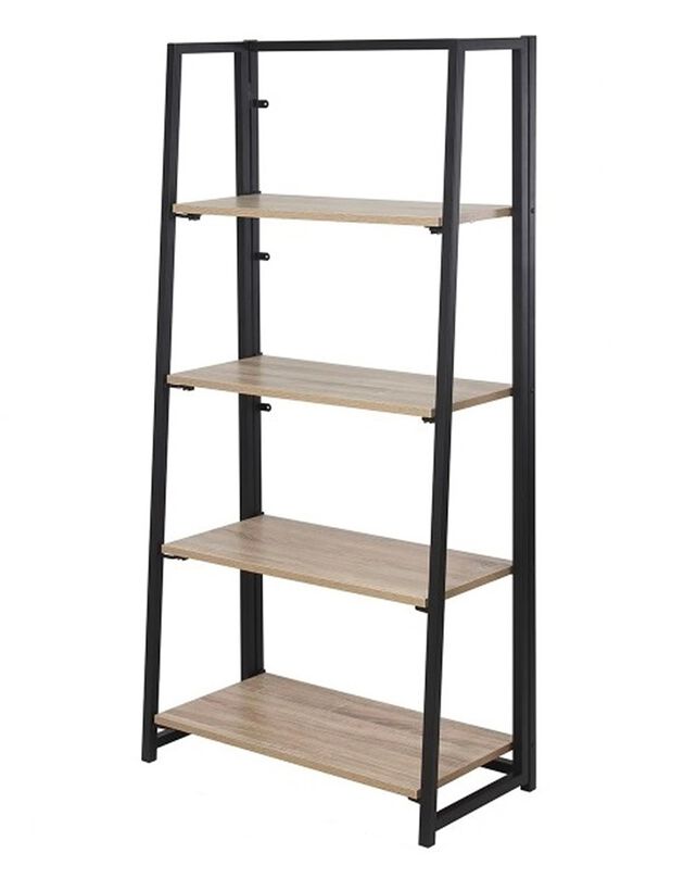 Etagère pliable STOCKIES style industriel - 4 niveaux (naturel)