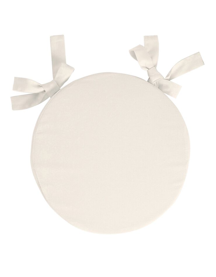 Coussin d'assise uni rond bachette (naturel)
