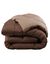 Edredon bicolore (taupe / chocolat)