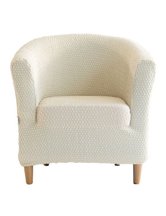 Housse gaufr&eacute;e bi-extensible fauteuil cabriolet (beige)