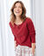 Tee-shirt pyjama manches longues (bordeaux)