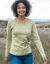 T shirt manches longues imprimé fleuri (vert tilleul)